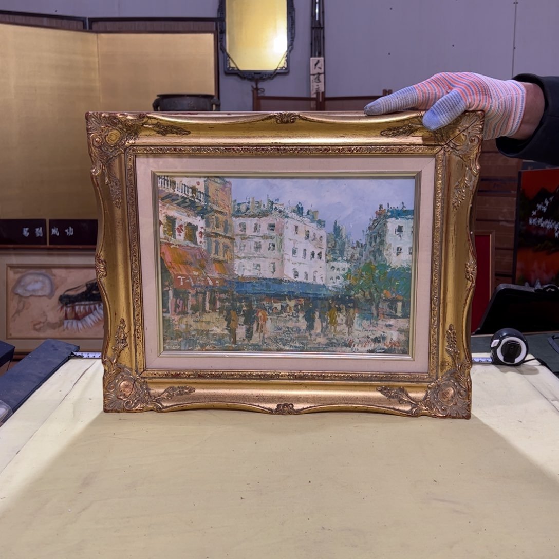 绘画不*屏风框画茶空间设计