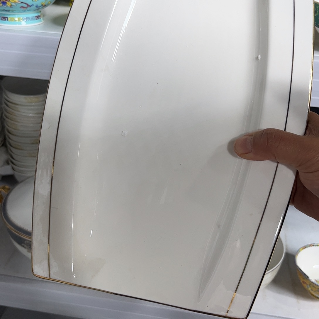 瓷片秒金鱼盘一个