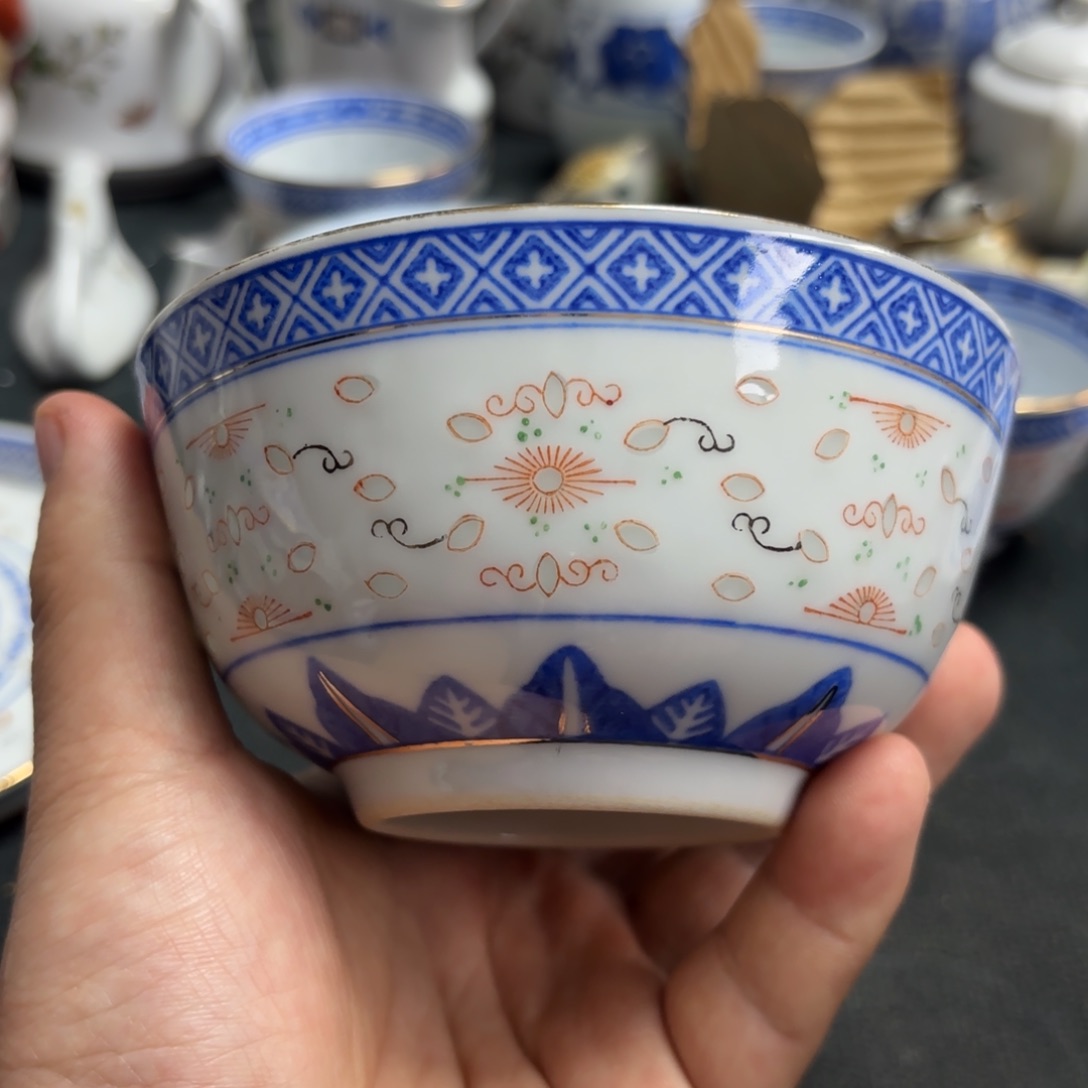 摆件陶景德镇陶瓷饭碗