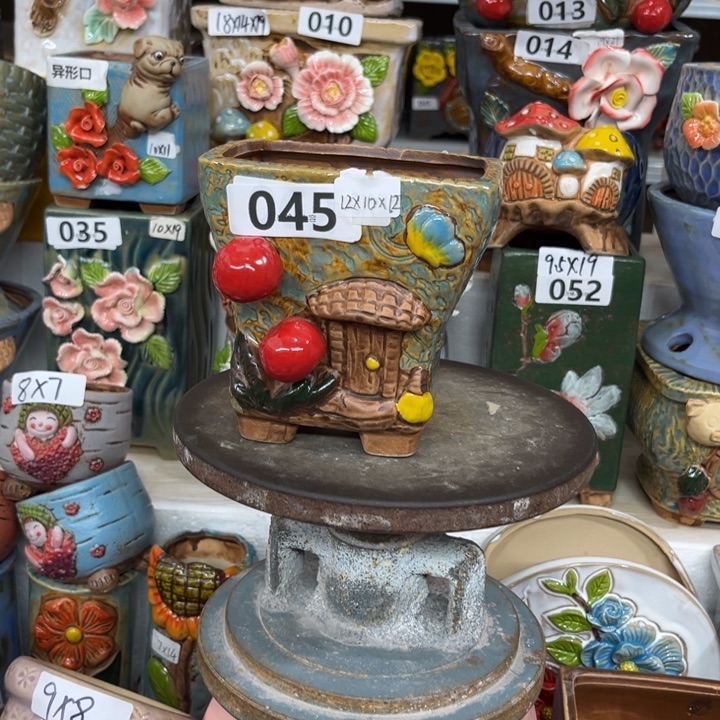 紫砂花盆粗陶材质多肉花盆