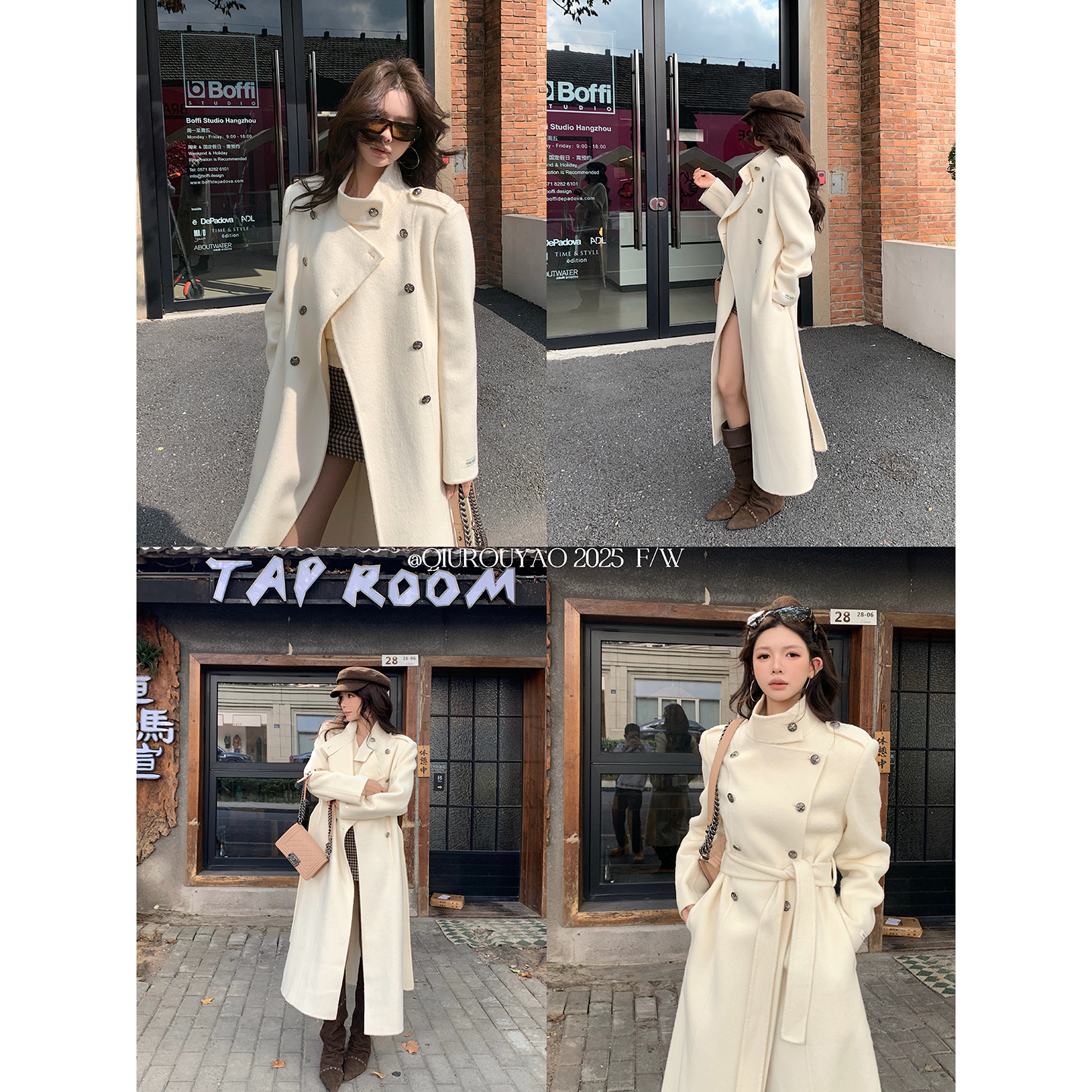 邱肉瑶 Seoul时装周｜双排扣毛呢大衣