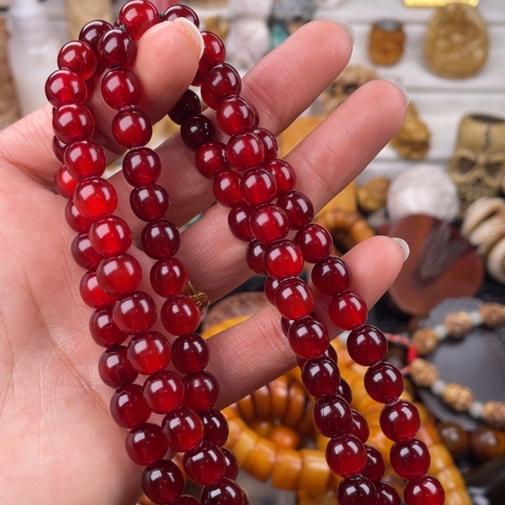 驼骨其他牦牛角圆珠0.8