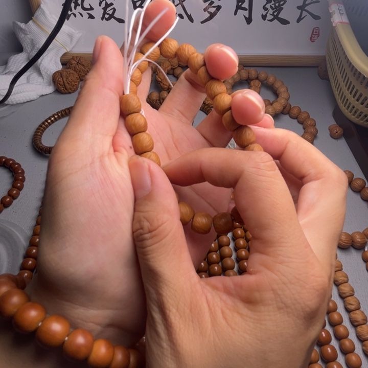 手串猴头核桃云锦原皮原色