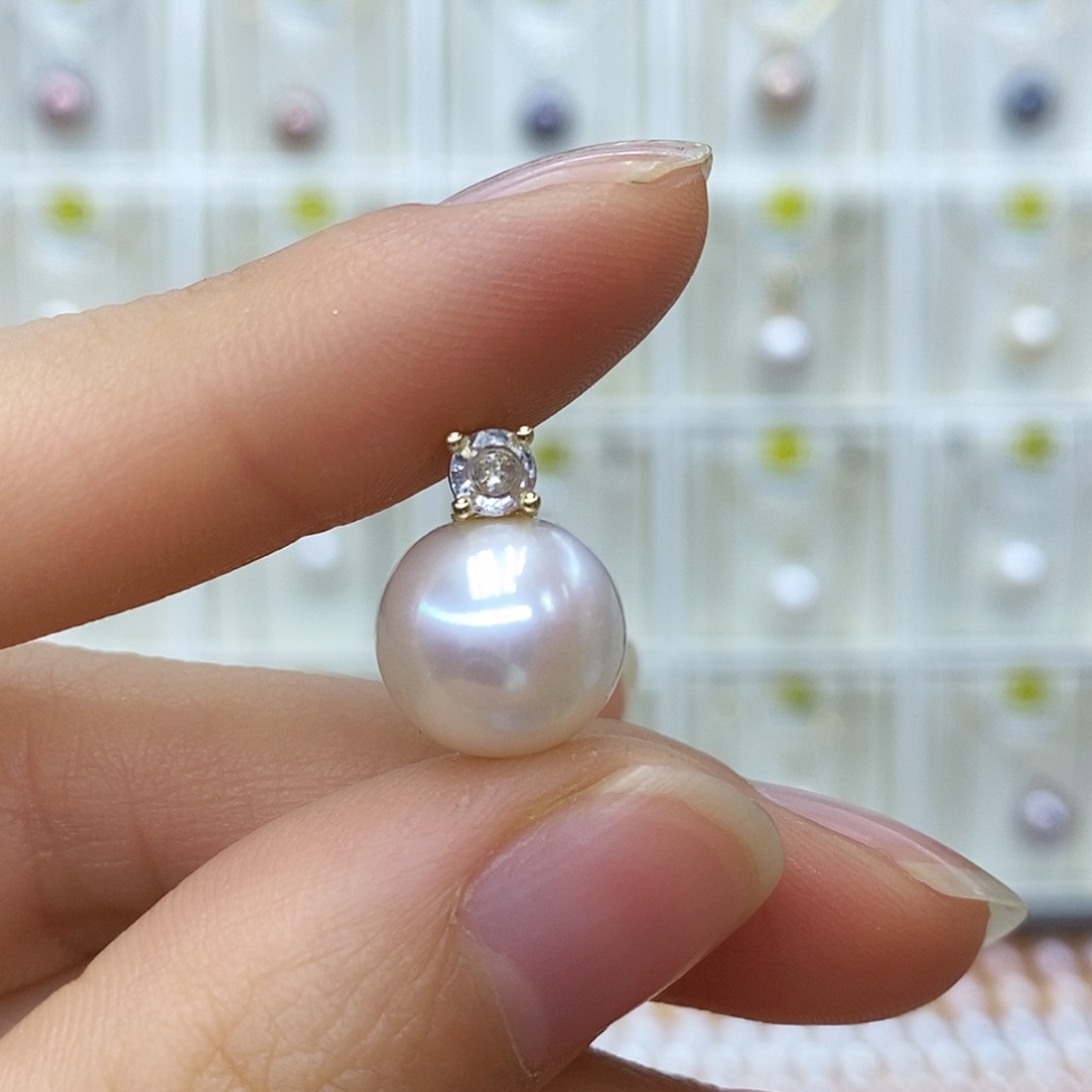 未镶嵌淡水珍珠吊坠(赠链)