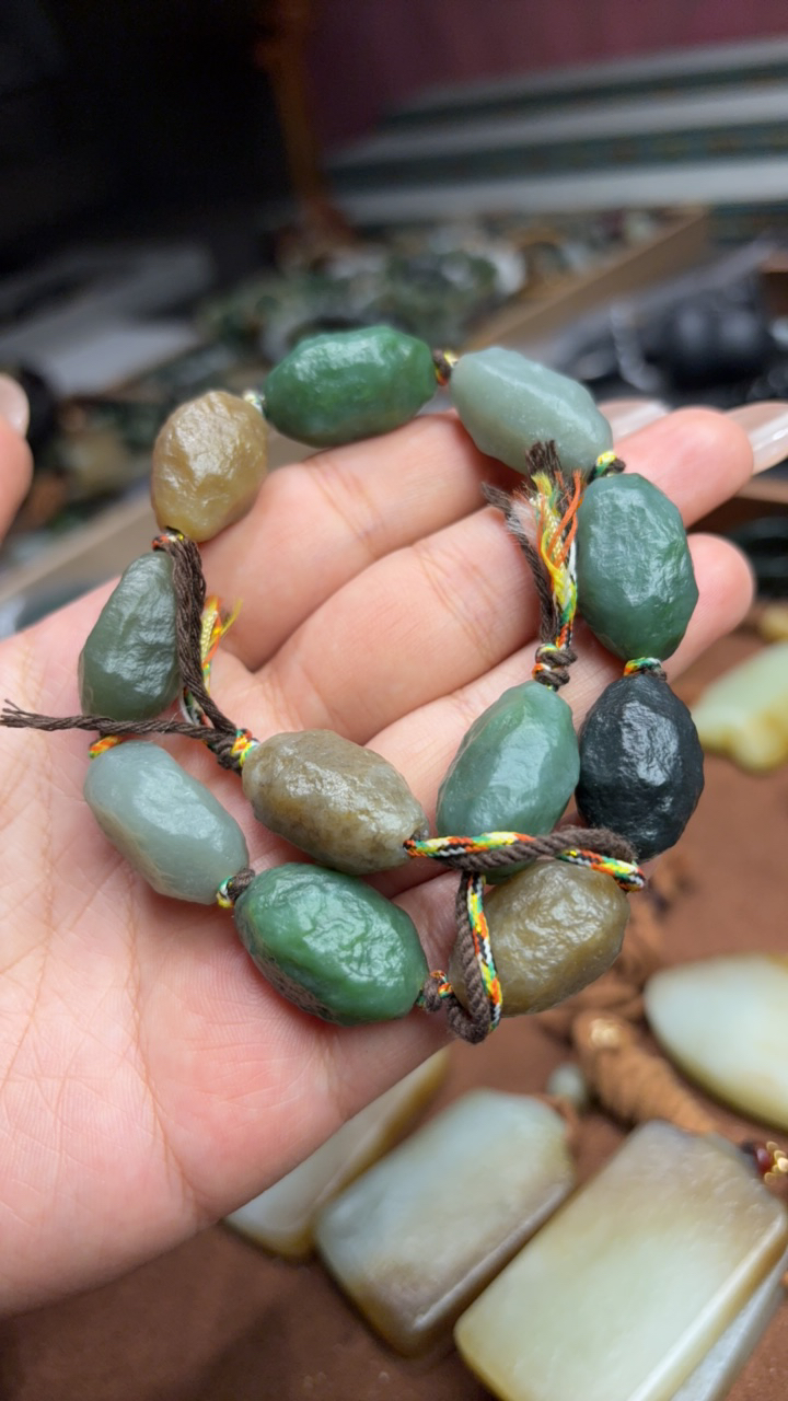 天然和田玉编织手串