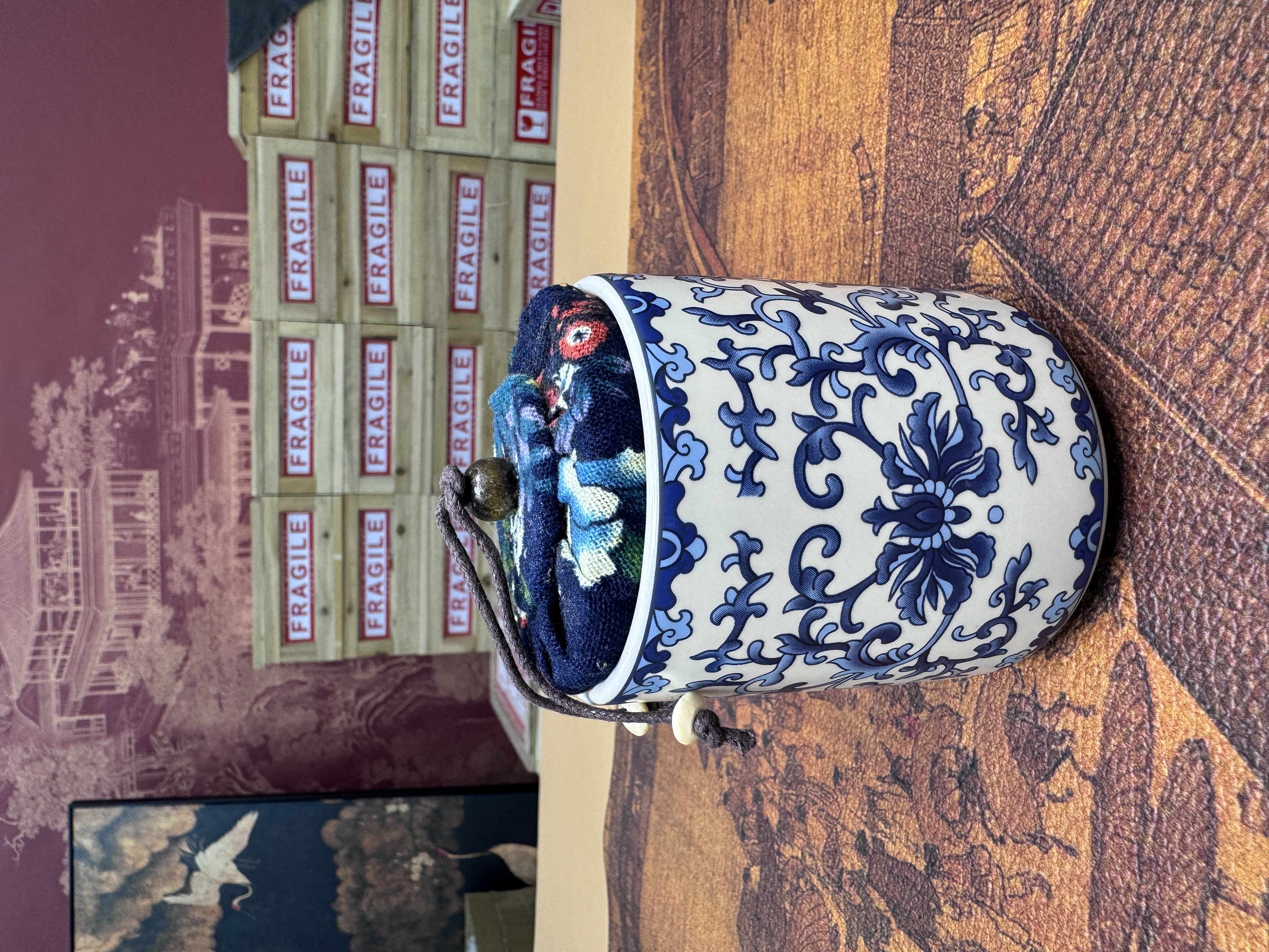 万福青花茶叶罐@ZH1100