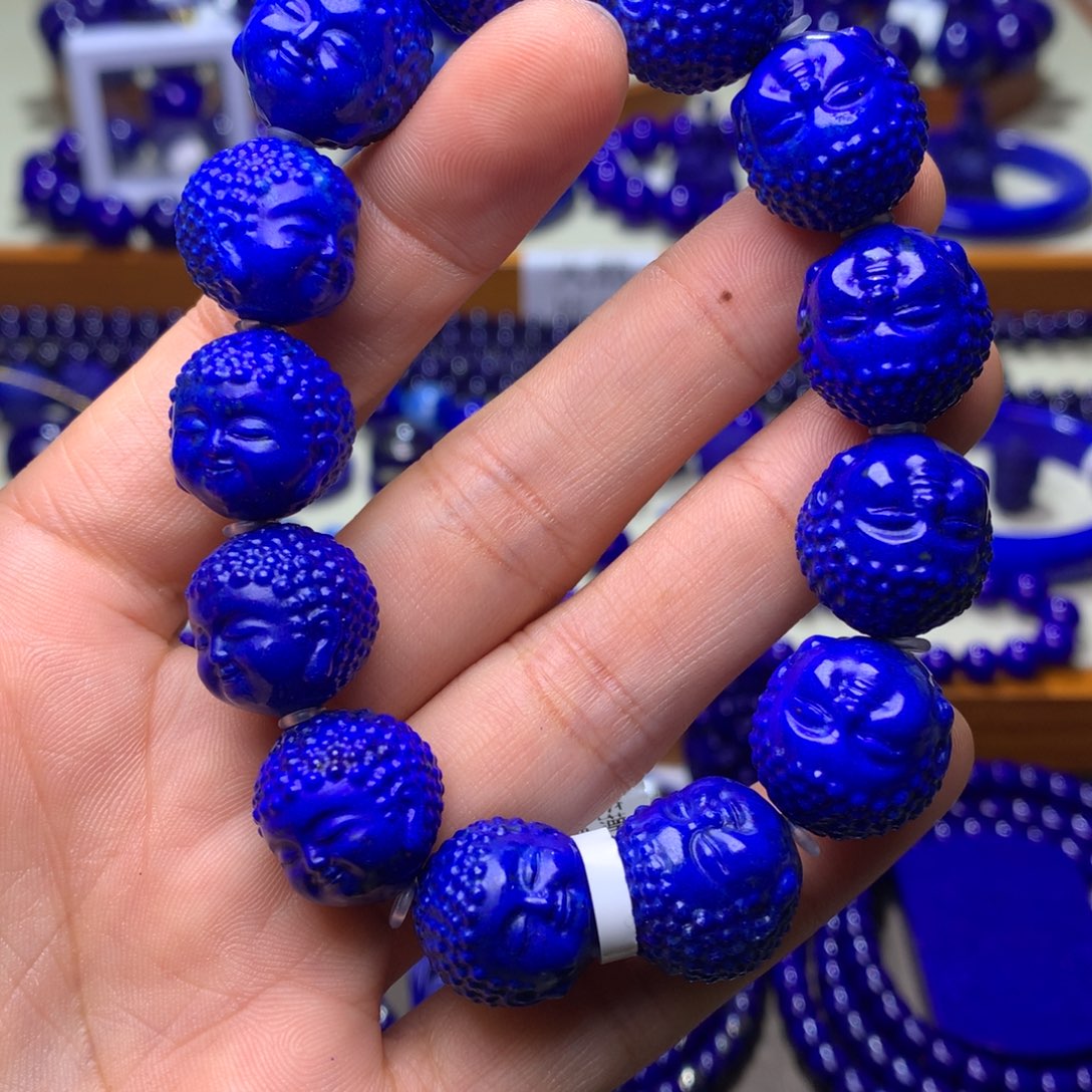 青金石手串未镶嵌15mm764