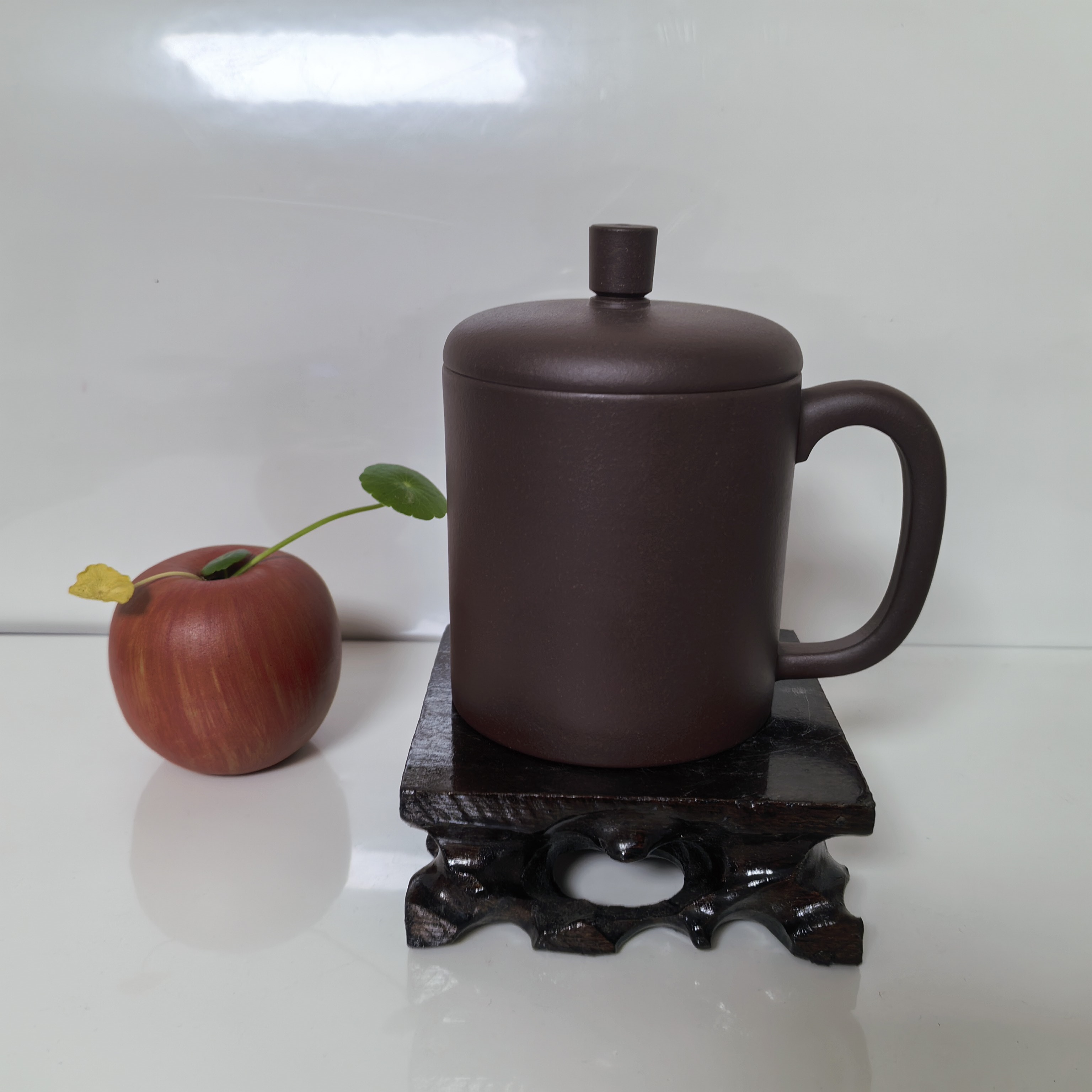 宜兴原矿紫泥精品半手工紫砂盖杯430cc