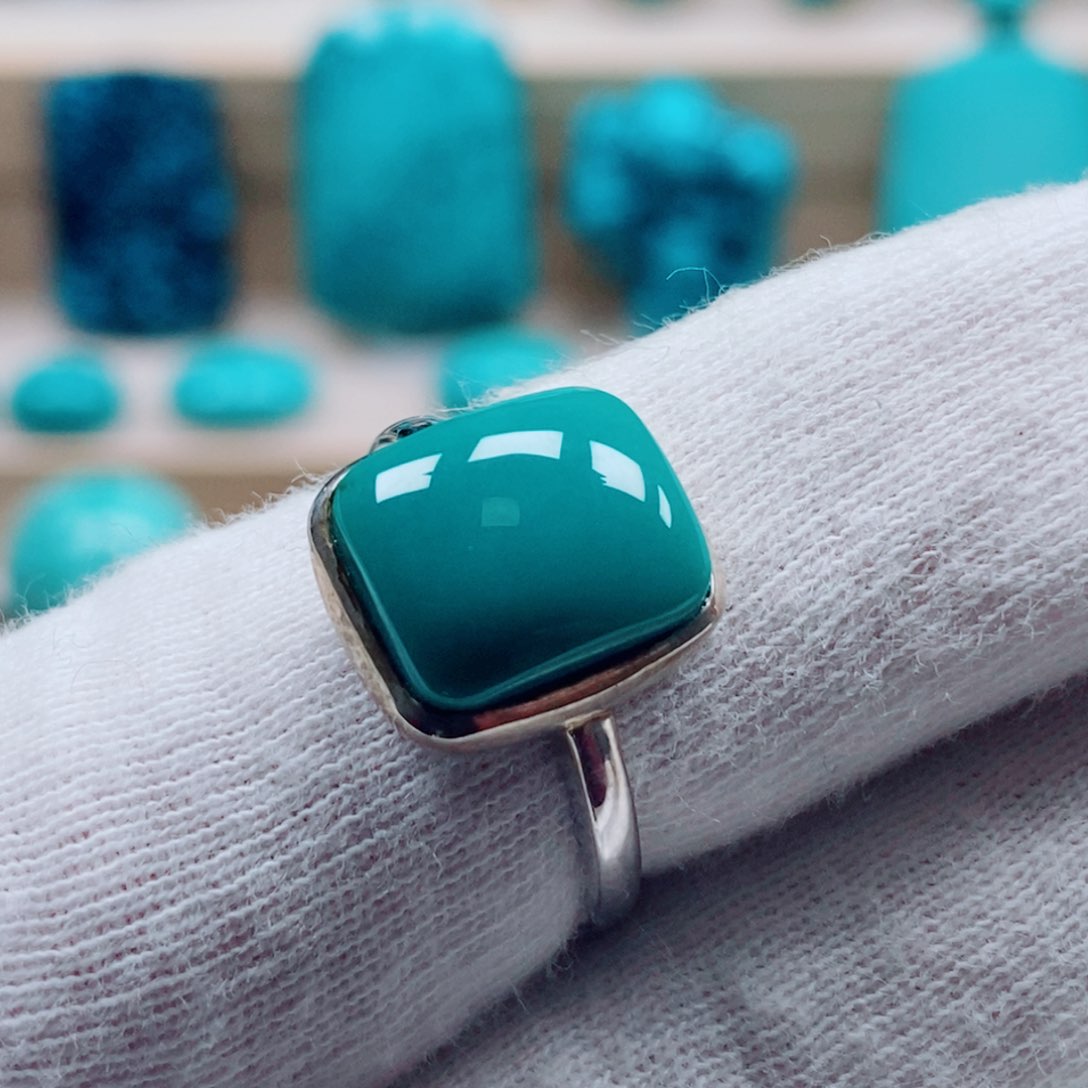 银S925镶嵌绿松石绿松石