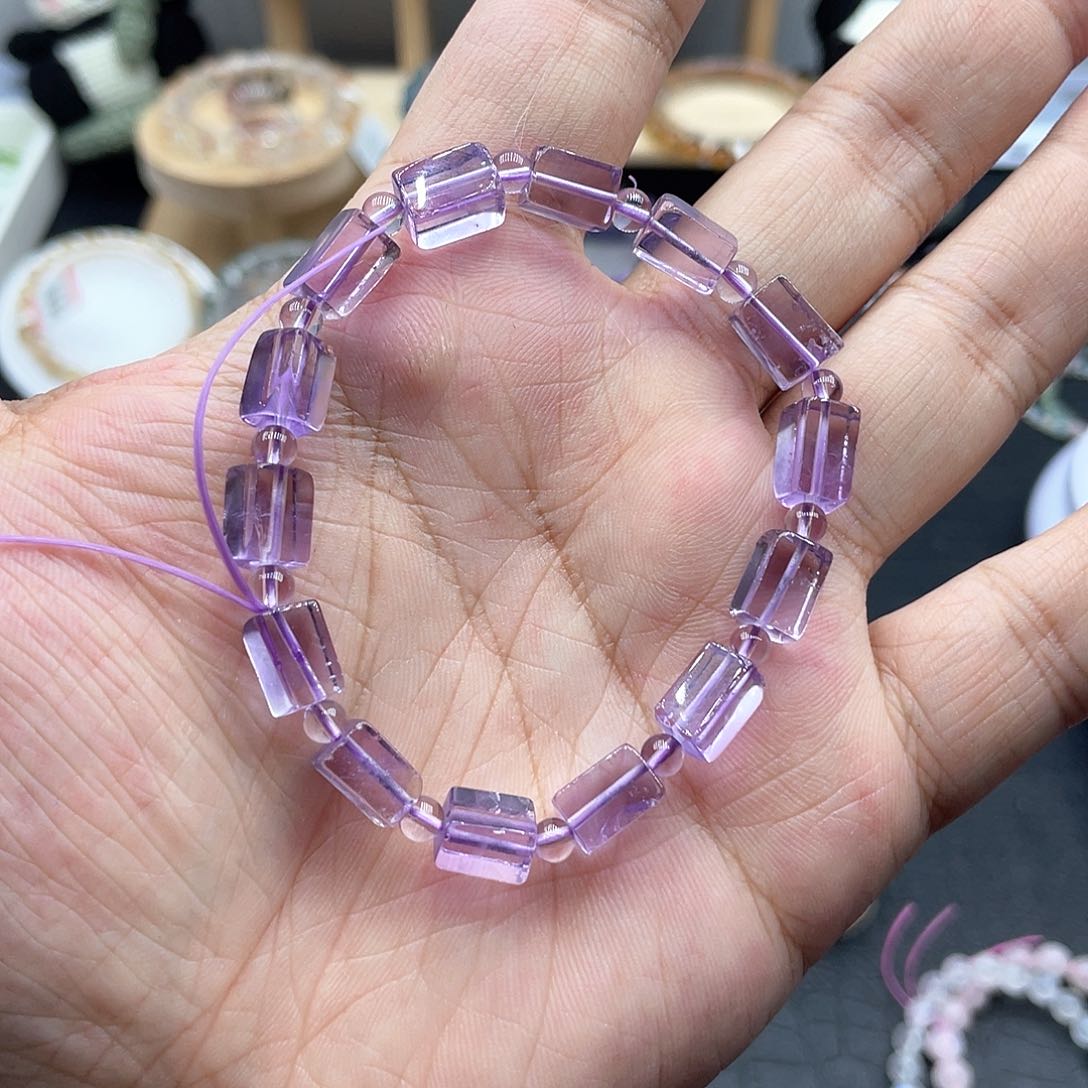 水晶手链未镶嵌紫水晶方糖