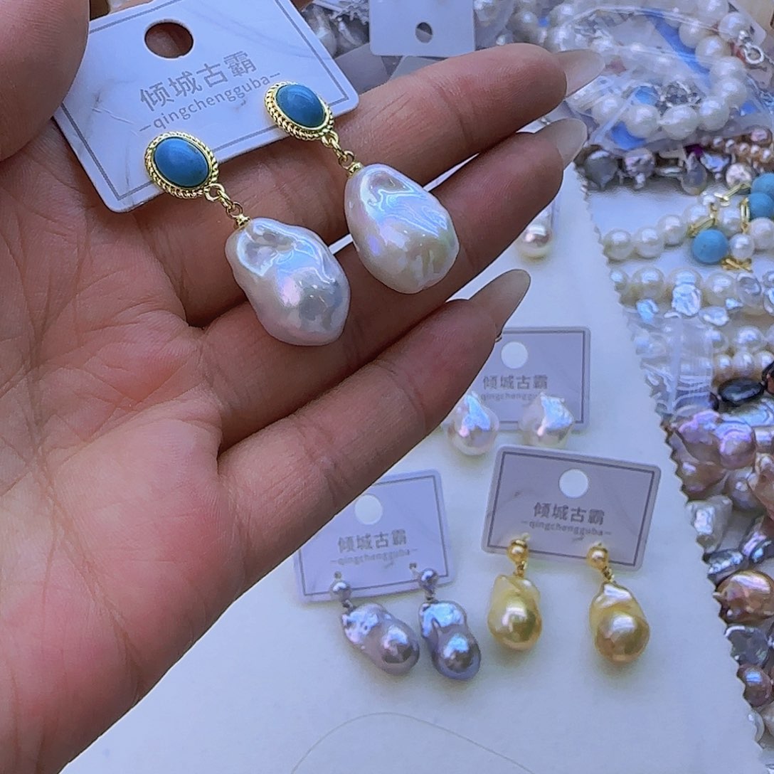 银S925镶嵌淡水珍珠项链320