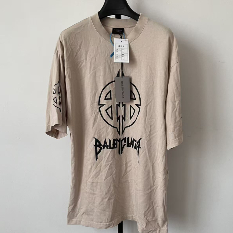 未使用 Balenciaga/巴黎世家 图标印花圆领套头短袖短袖 01554