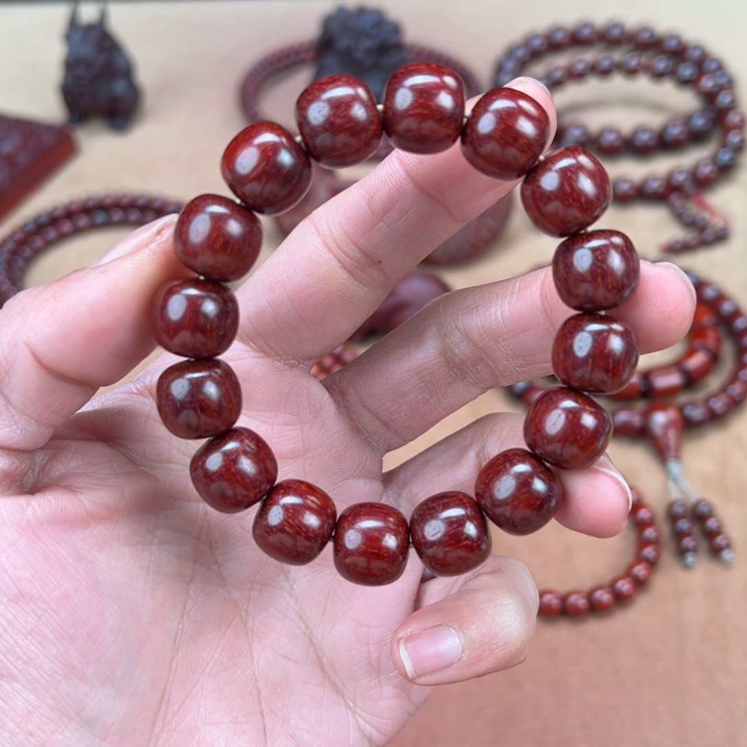 檀香紫檀（小叶紫檀）手串/手链13x14老型，258