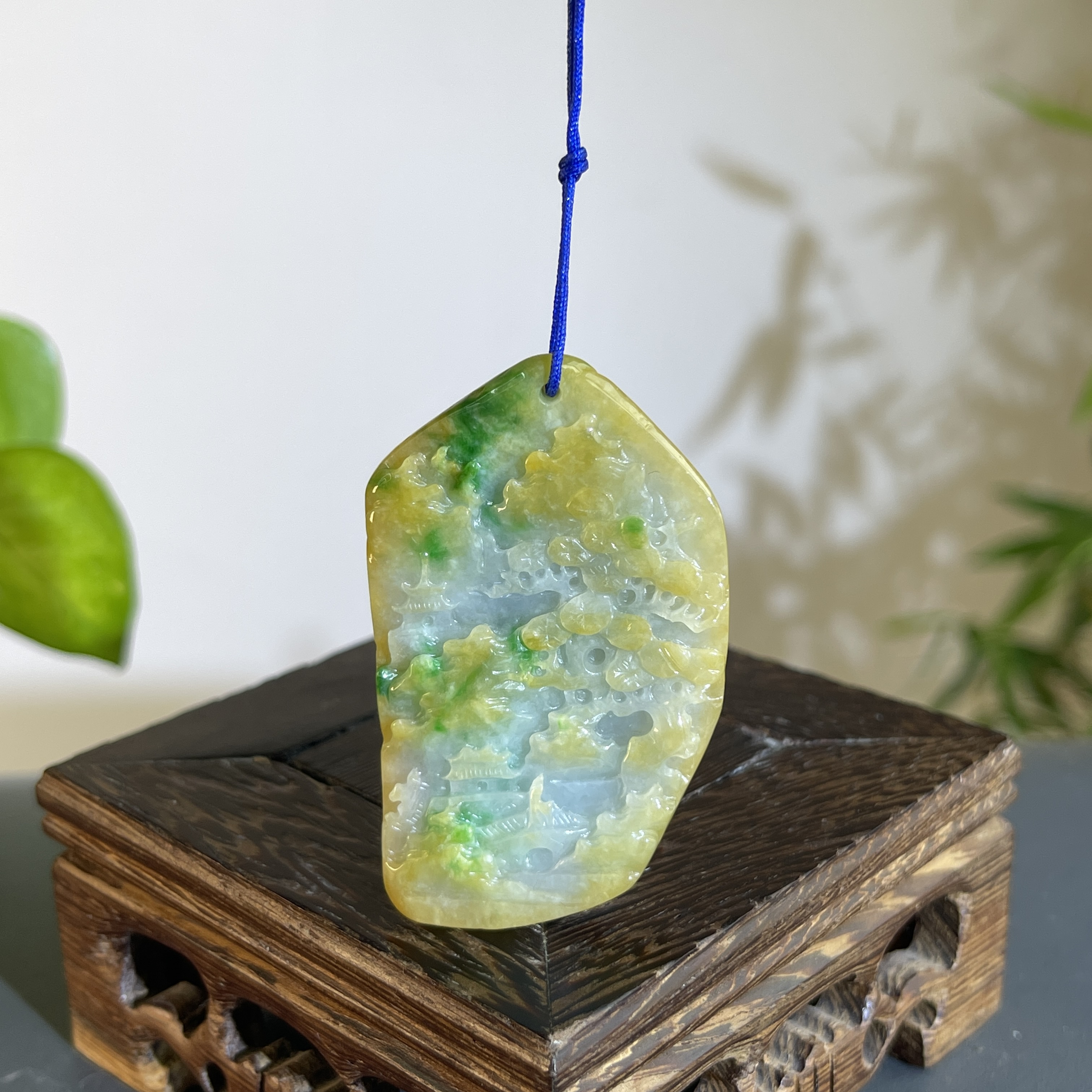 JCA04-74 天然缅甸翡翠A货 山水牌