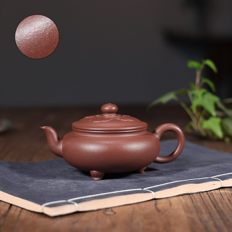 《大彬如意》原矿黄龙源底槽青  精工半手紫砂茶壶150cc