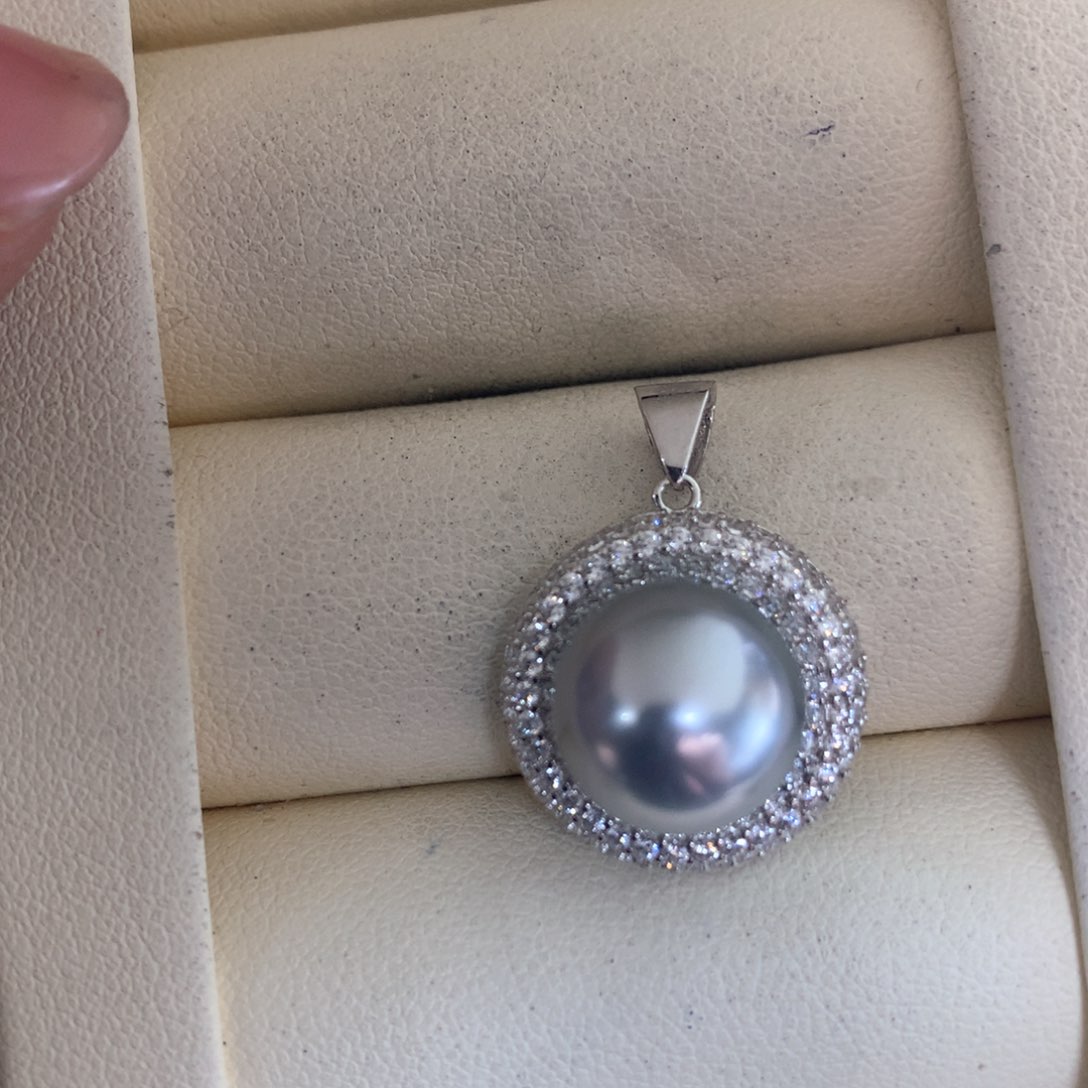 海水珍珠颈饰银S925镶嵌