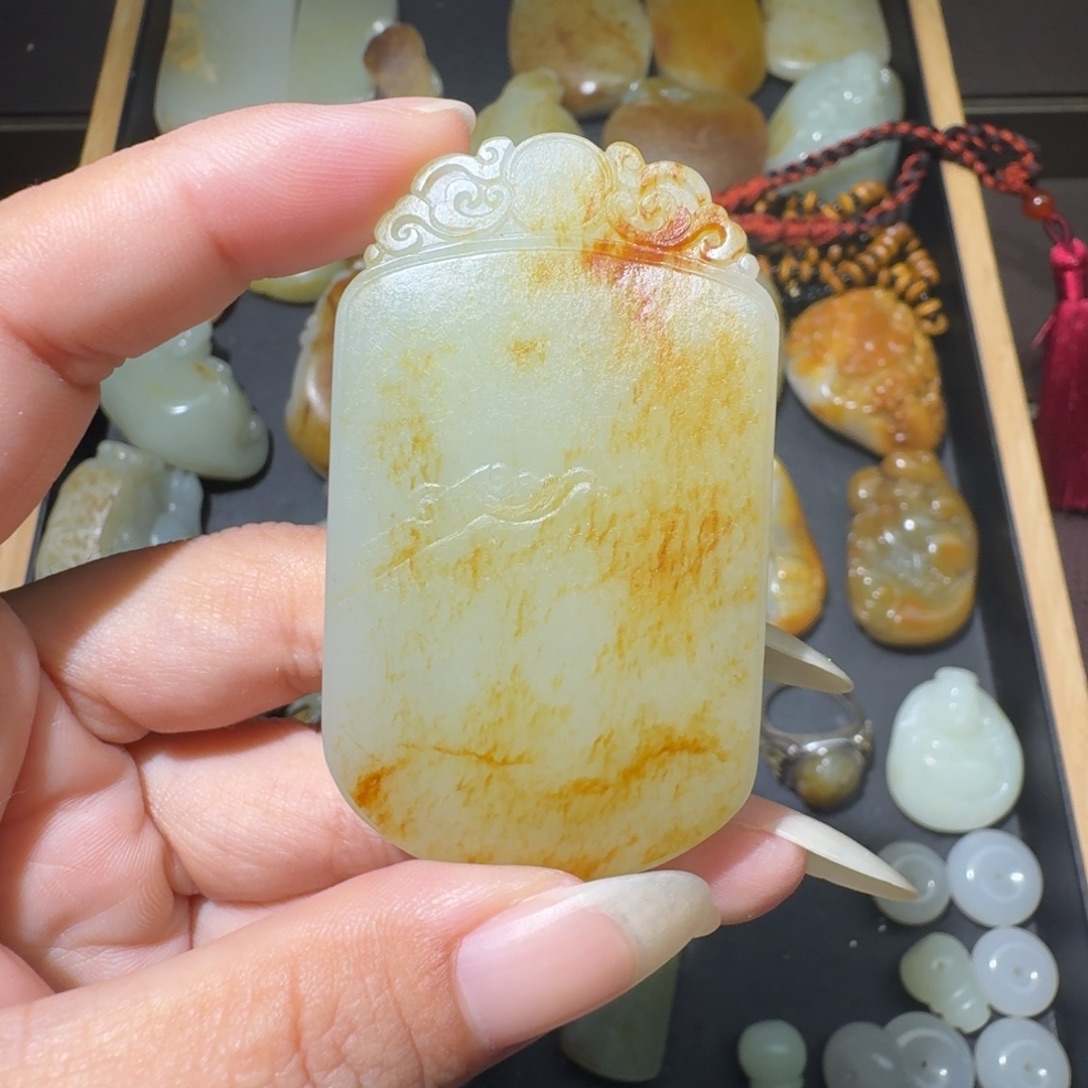 和田玉未镶嵌吊坠(不含链)