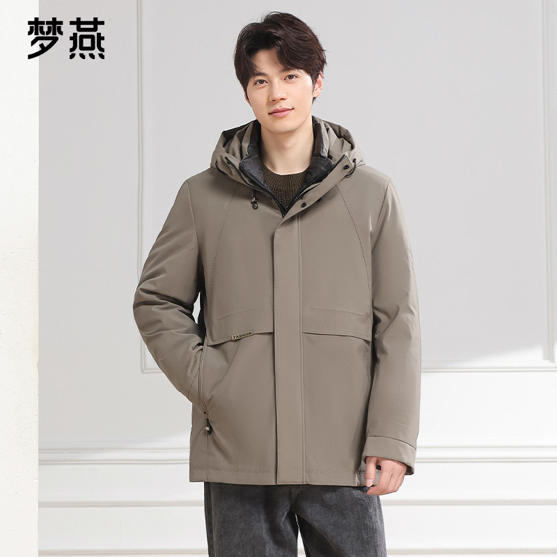 梦燕秋冬男款时尚百搭气质大方宽松休闲舒适保暖鹅绒服ZH04B5015D