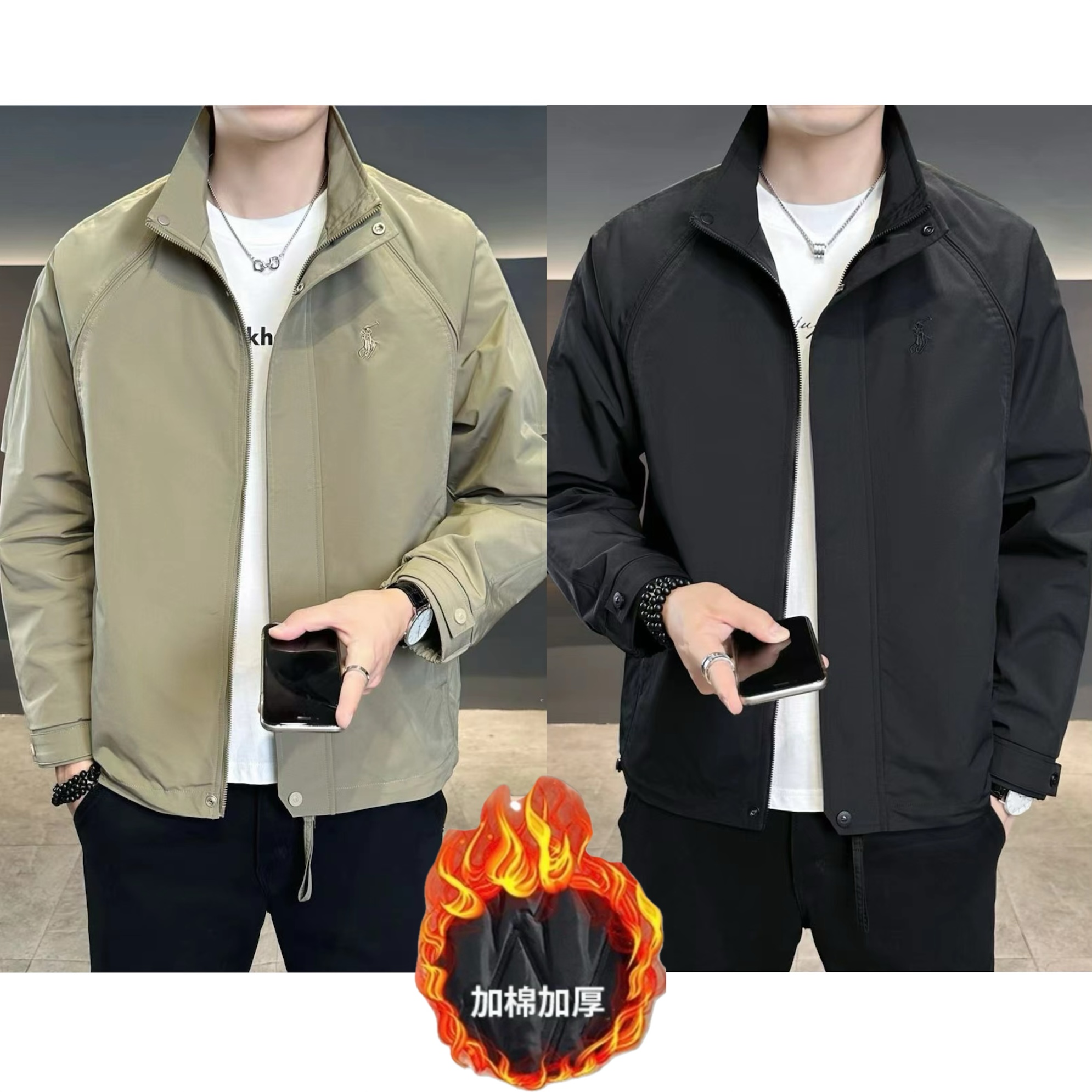 男士冬季加厚棉服《夹棉》外套立领简约百搭时尚帅气休闲青年H-827