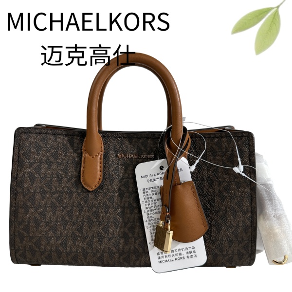 99新 MICHAEL KORS/迈克高仕 新款深老花手提G25127582底长22X13