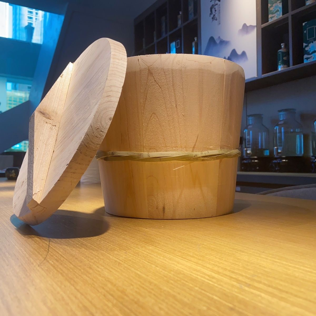 云南本地纯杉木甄子（送竹底木盖）