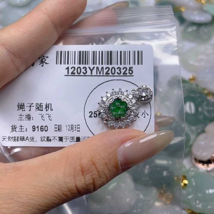 翡翠未镶嵌吊坠(不含链)