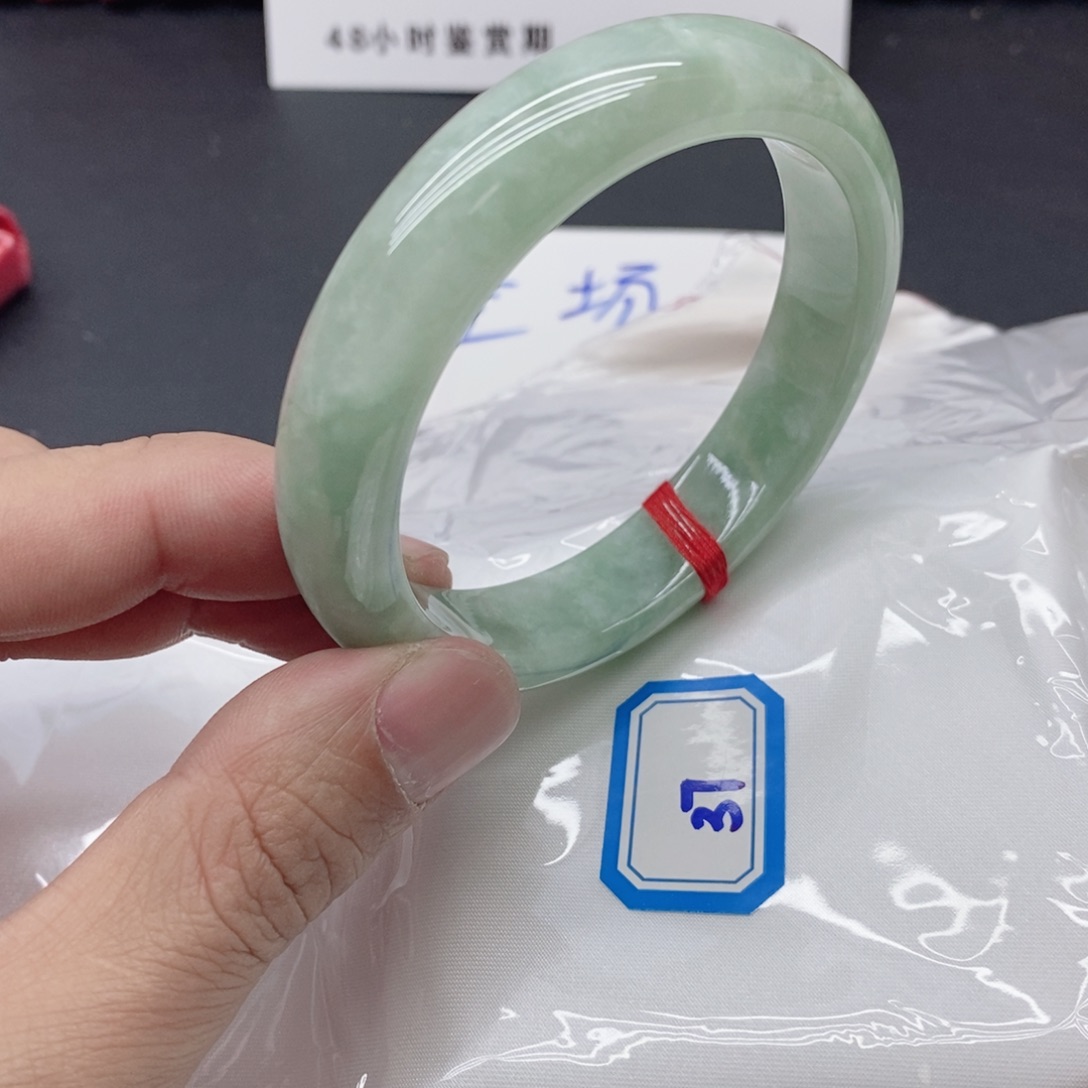心***心岫玉未镶嵌手镯翡手镯37