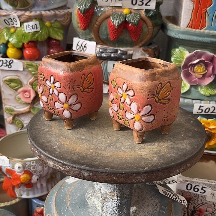 粗陶材质多肉花盆