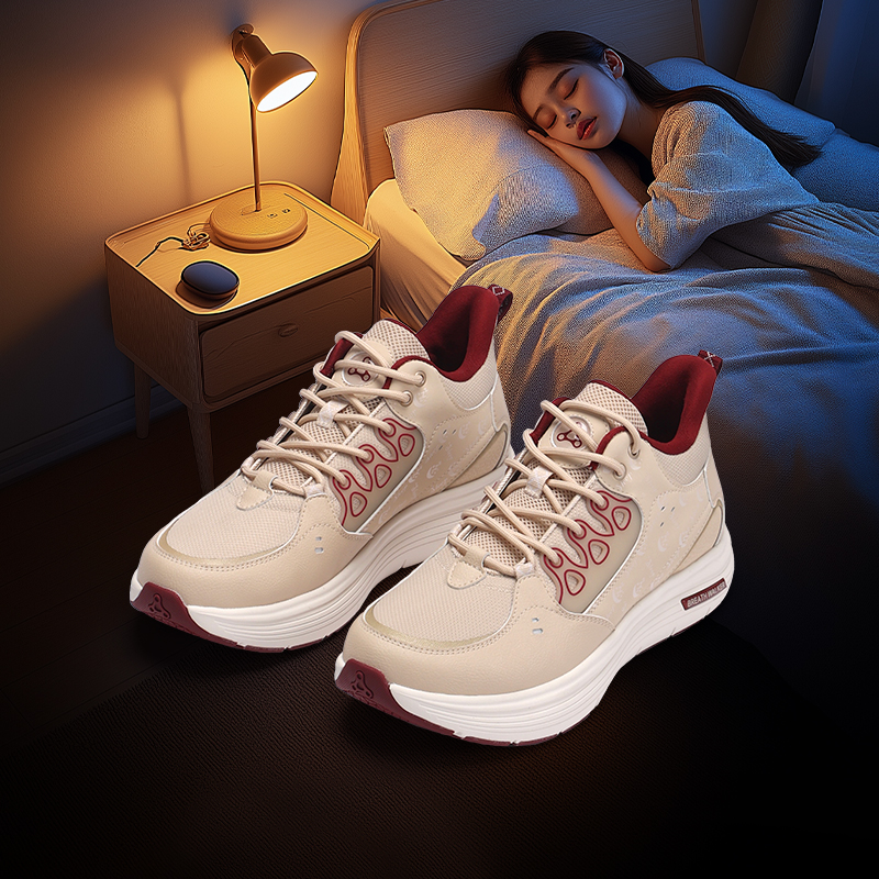 足行健失眠磁疗鞋时尚百搭情侣透气轻便跑步潮流厚底按摩鞋