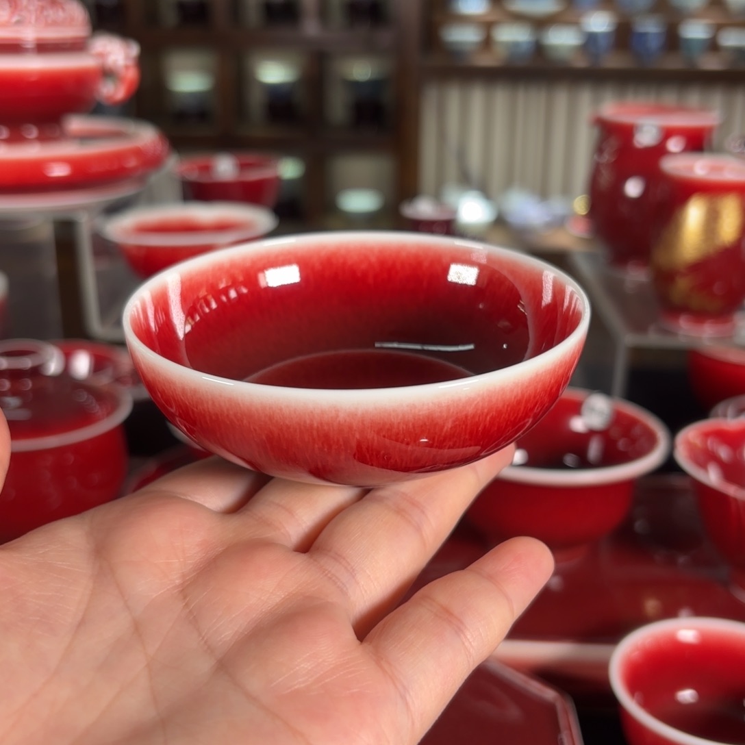 摆件景德镇高温原矿杯