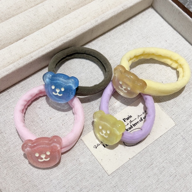 可爱糖果色小熊发绳扎头发J1182