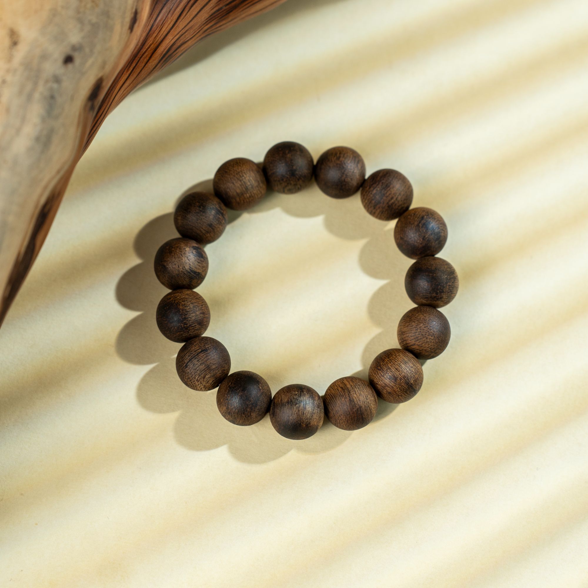 沉香【香王】窖藏越南芽庄白奇楠瘤疤14MM单圈手串