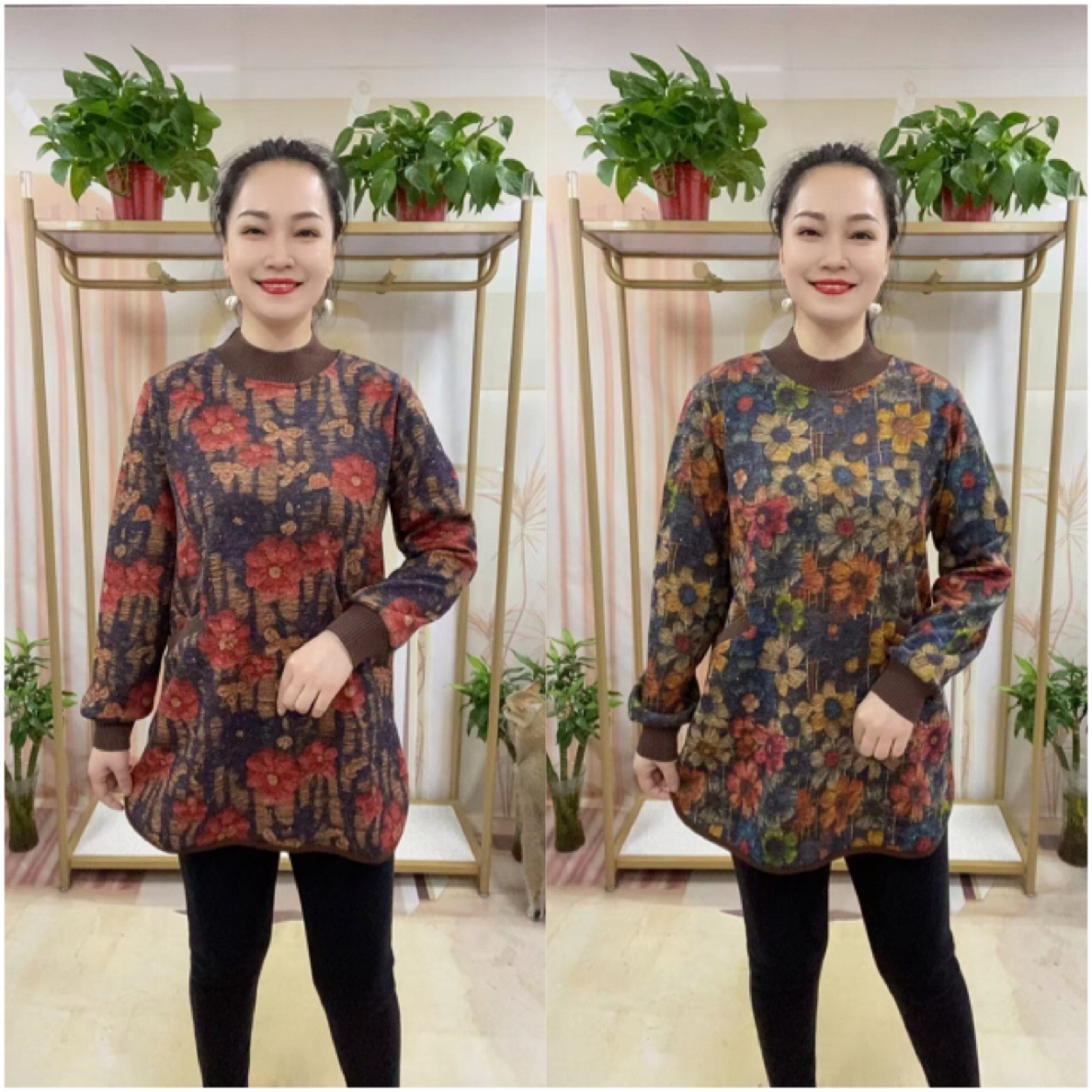 新款加绒保暖中长款百搭裙