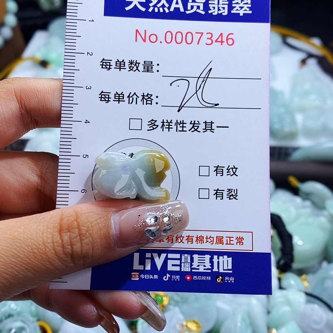 翡翠未镶嵌毛衣链7346