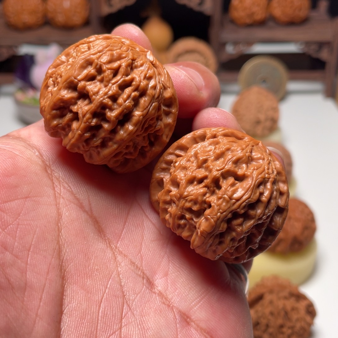 吊坠文玩核桃白狮子