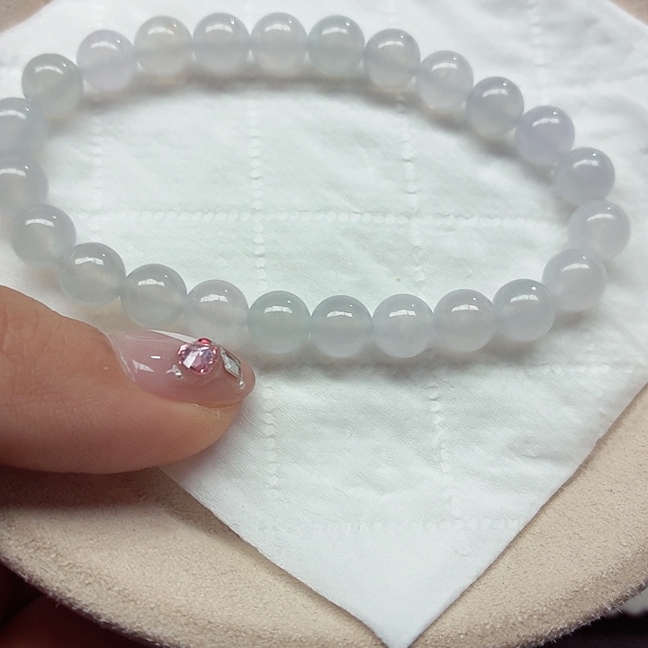 翡翠未镶嵌手链天然缅甸翡翠A货卡7.5