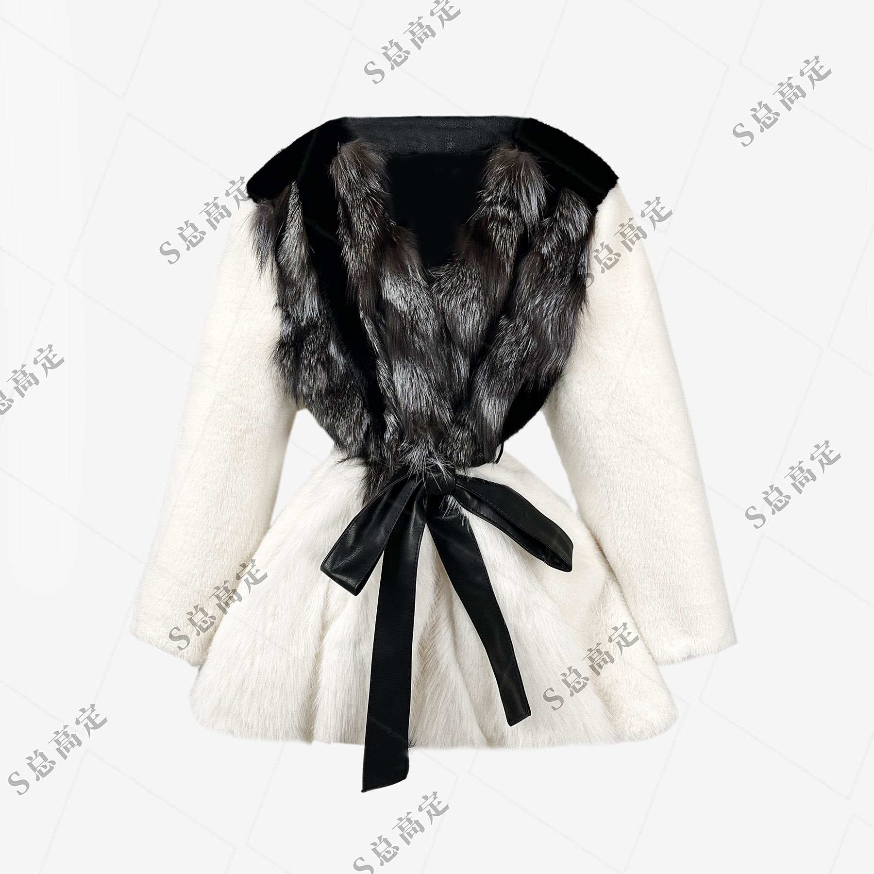 【丹丹】欧式新款翻领高级中长款束腰女外套百搭D0062