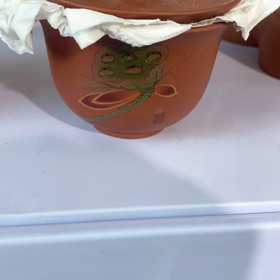 紫砂茶壶红泥盖碗微瑕