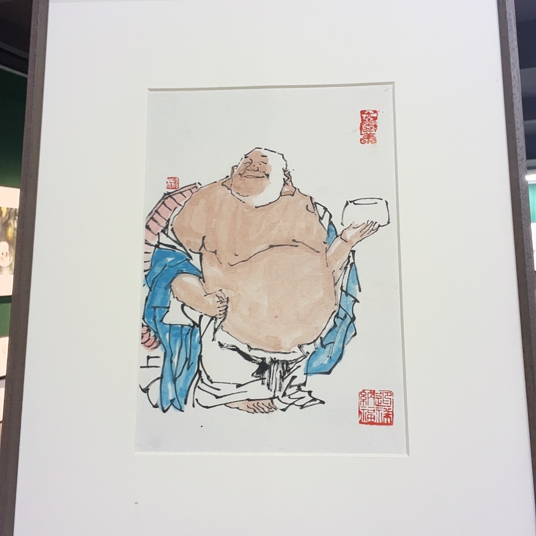 国画张老师作品带框