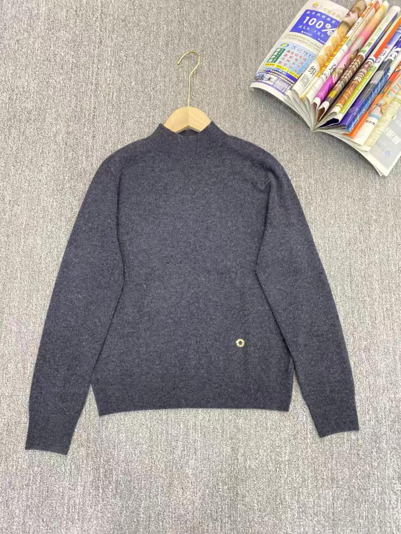 秋冬上新裸穿软糯不扎身金属铁牌羊毛毛衣MY-8688（价格已开）