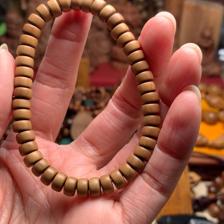 檀香木手串/手链老山檀47药片奶香