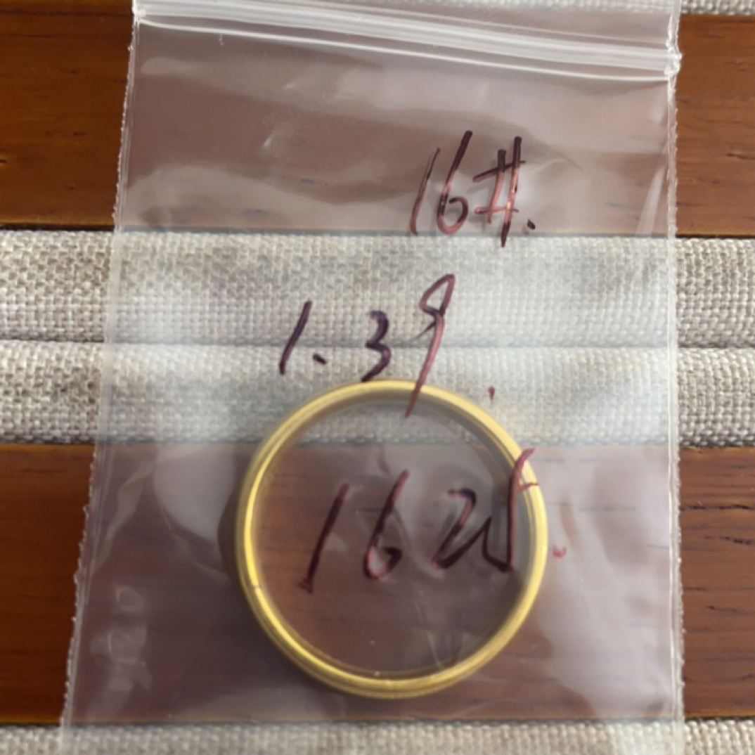 克重1.39  16号 泥鳅背戒指 足金999