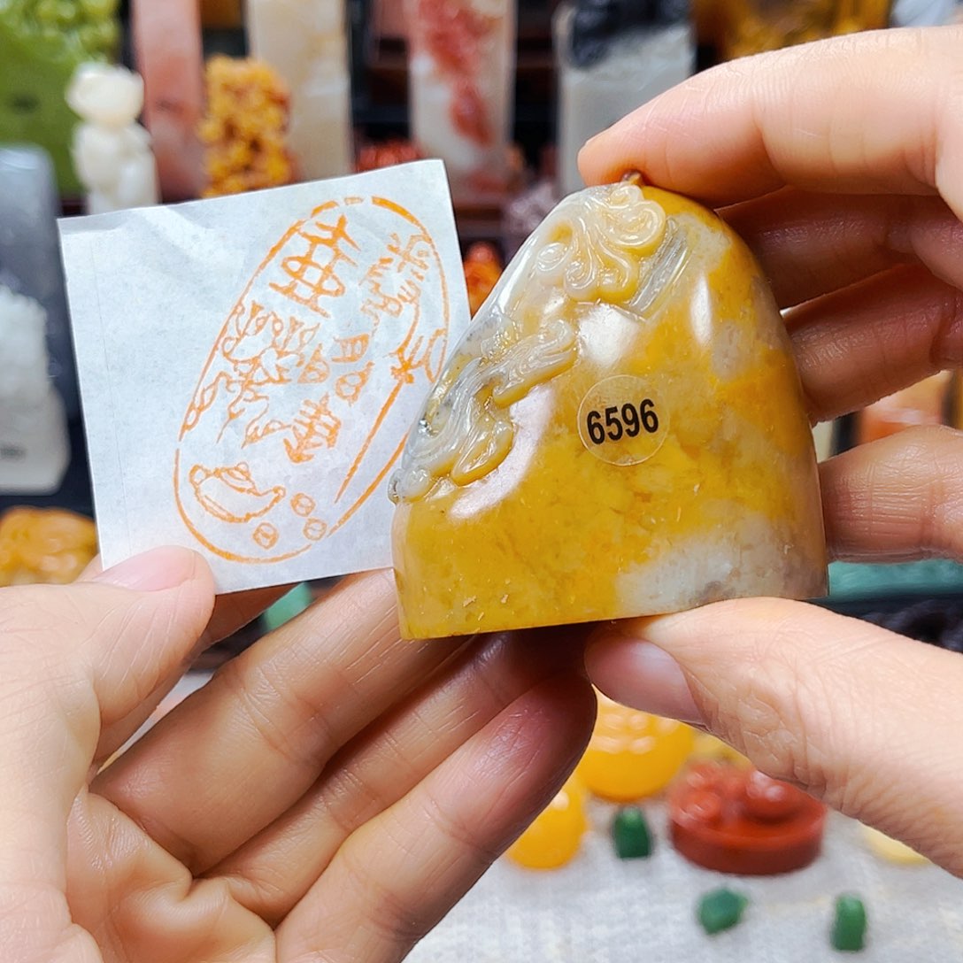 寿山石印石小*儿6596包邮包刻