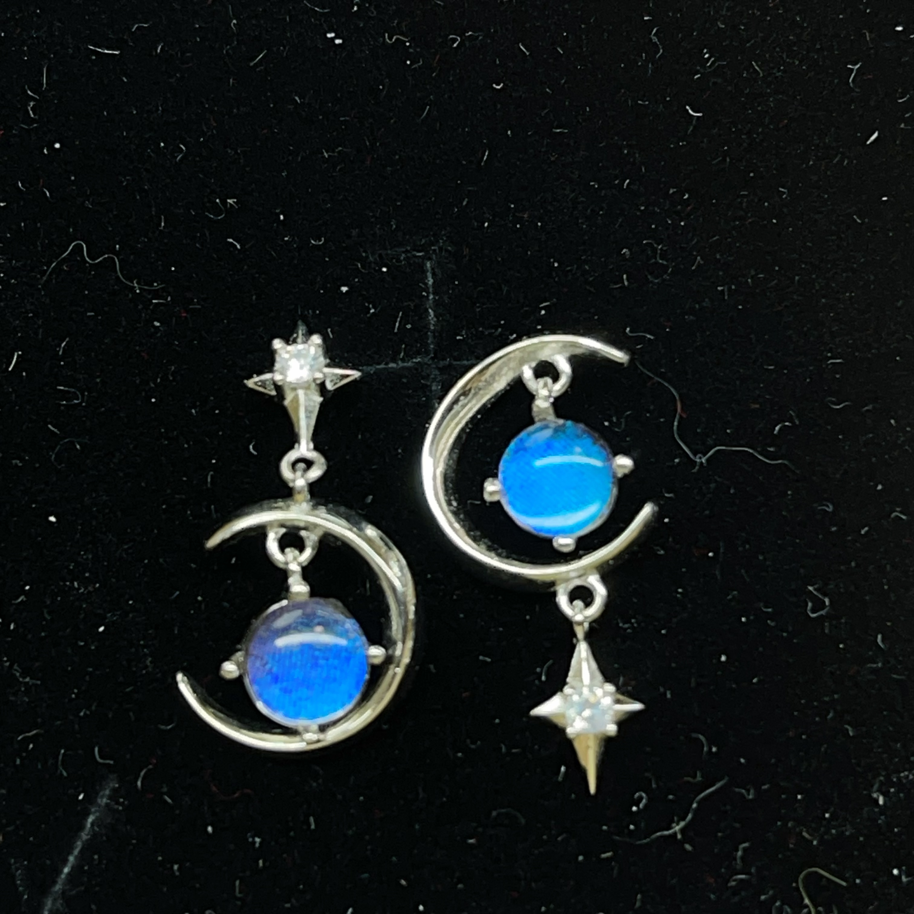 非金属羽毛耳饰 小众清新星球耳钉   精致高级感耳饰（蝴蝶翅膀）