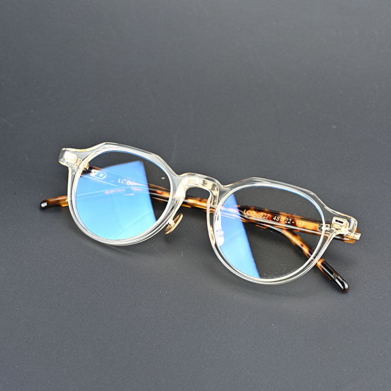 复古简约方框眼镜配近视眼镜框 板材眼镜架黑框大脸可戴镜框 6527