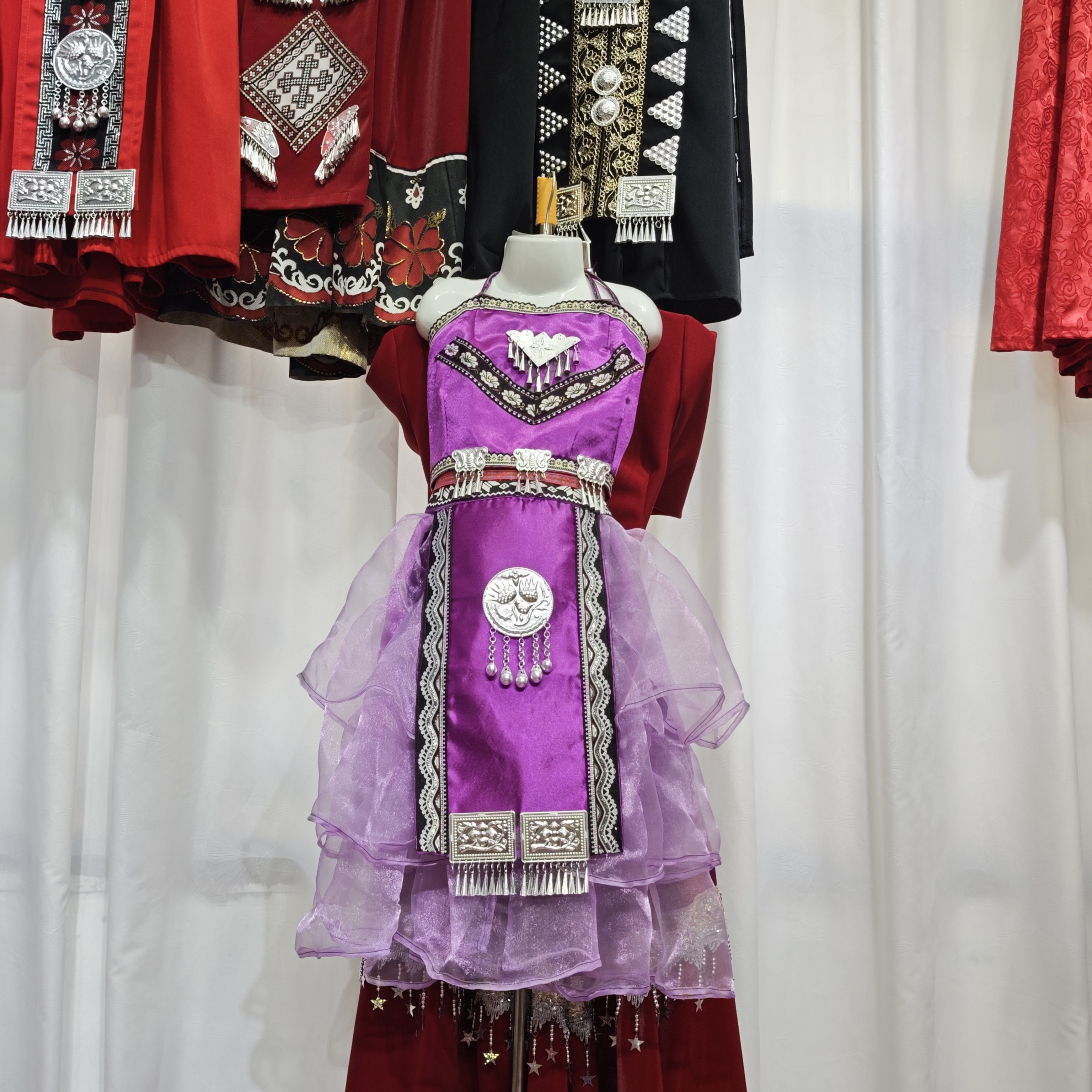 苗族演出服裙子动漫套装戏服表演服民族服旅拍儿童款套装