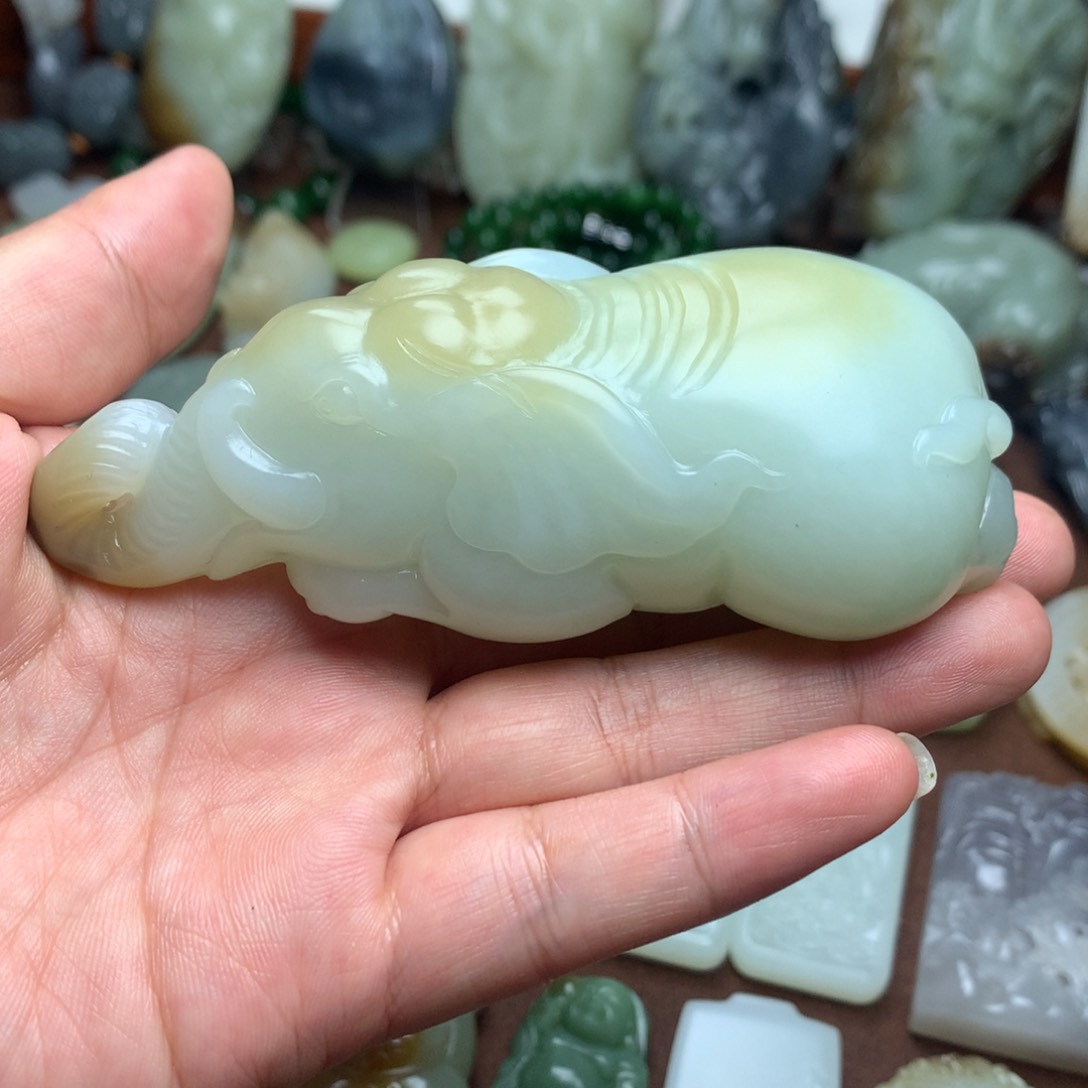 和田玉手把未镶嵌