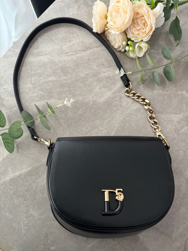 进口小牛皮时尚单肩包马鞍包斜挎包百搭小众真皮女包韩版设计师款