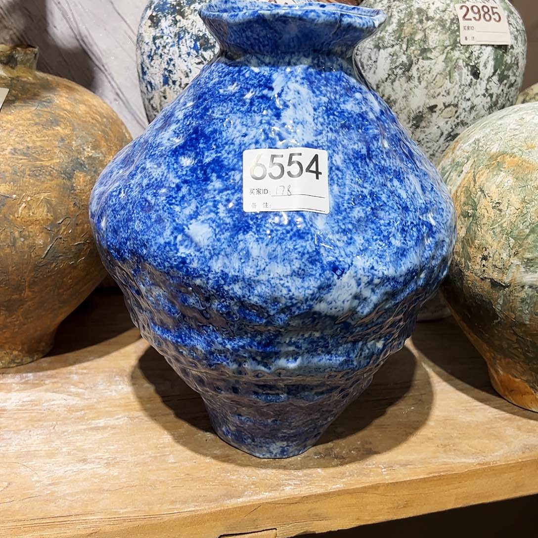 瓶 6554高31口8陶瓷花瓶无孔