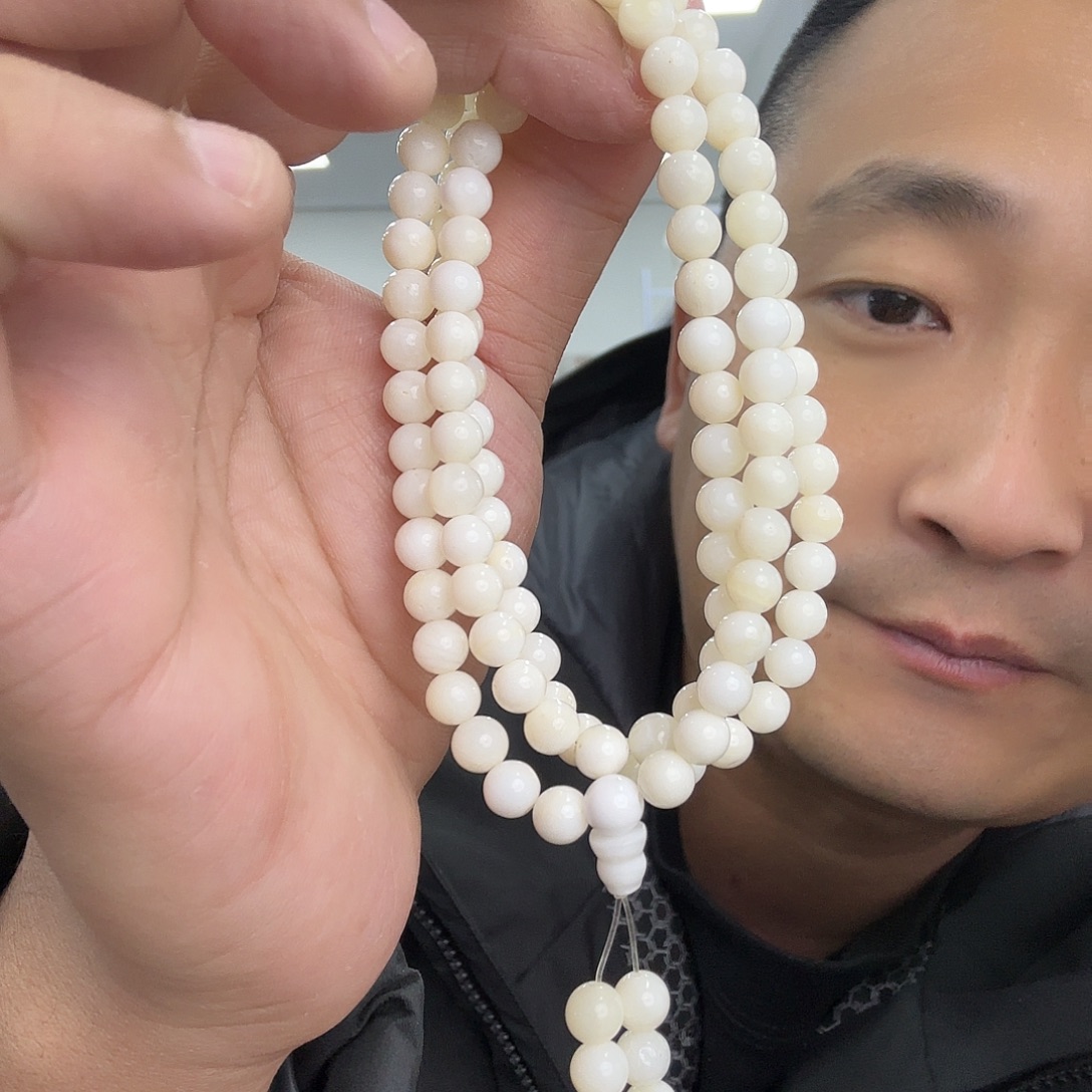 手串白玉菩提6玉华108